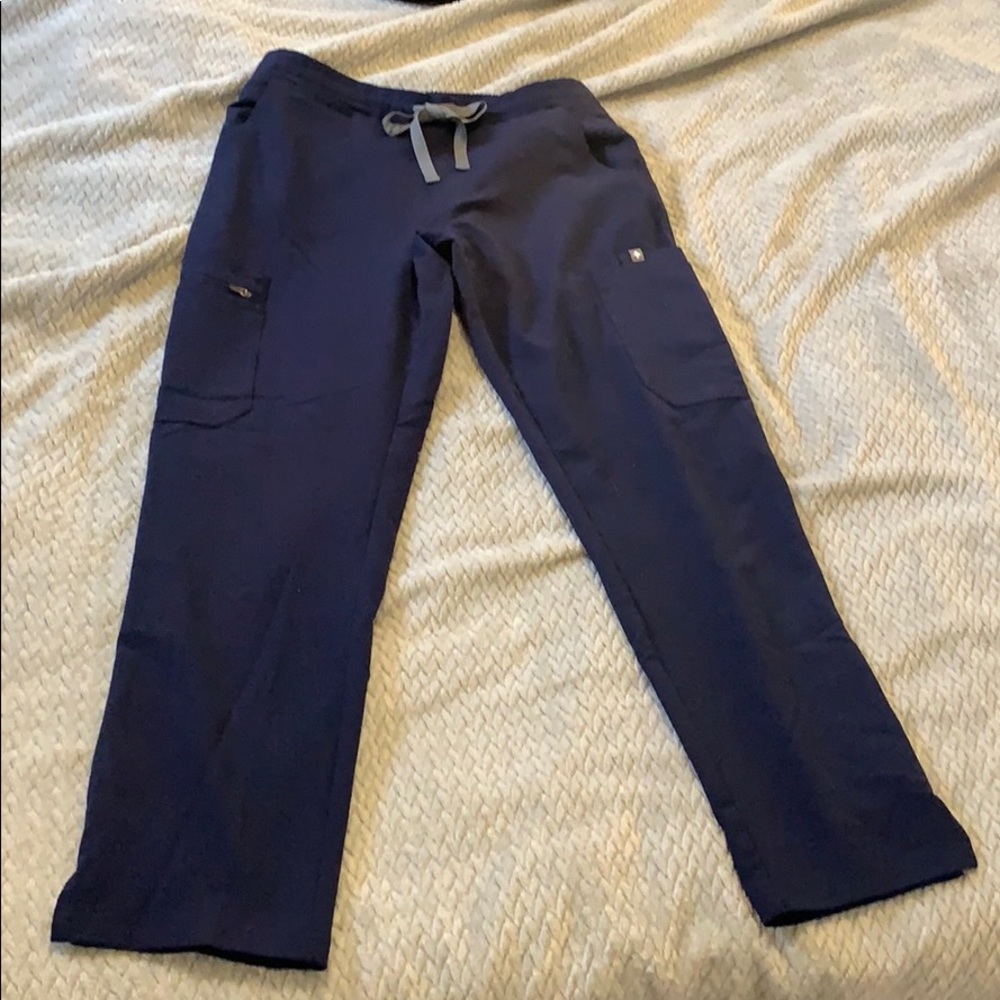 FIGS navy small petite skinny scrub pants